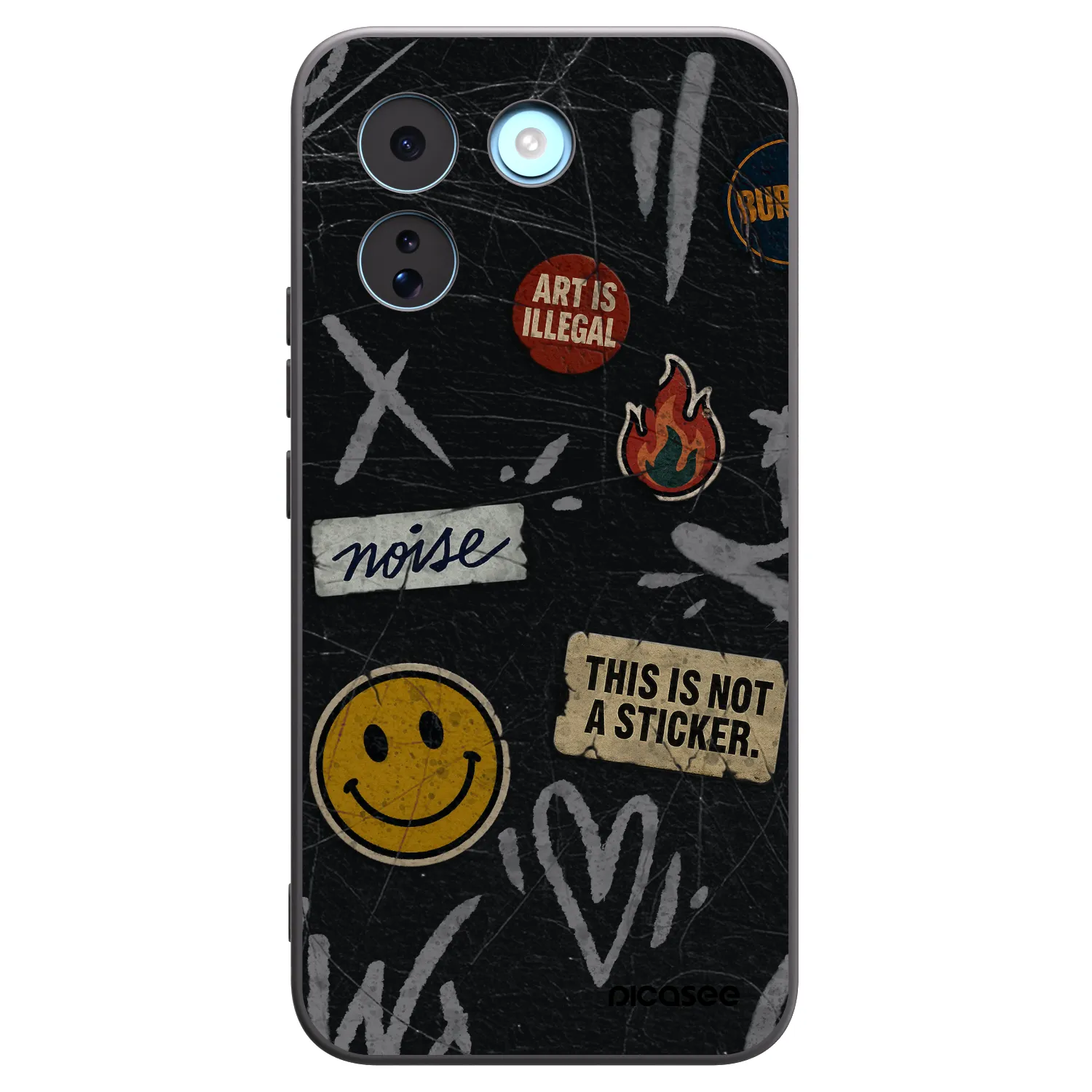 Picasee silikonski črni ovitek za Xiaomi Redmi Note 17 Pro MAX 5G - STICKERS x TAGS