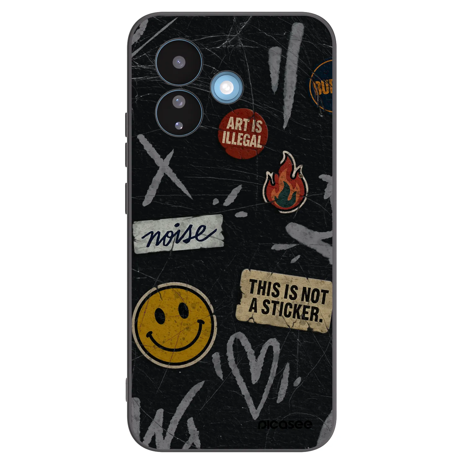 Picasee silikonski črni ovitek za Xiaomi Redmi Note 17 Pro 5G - STICKERS x TAGS