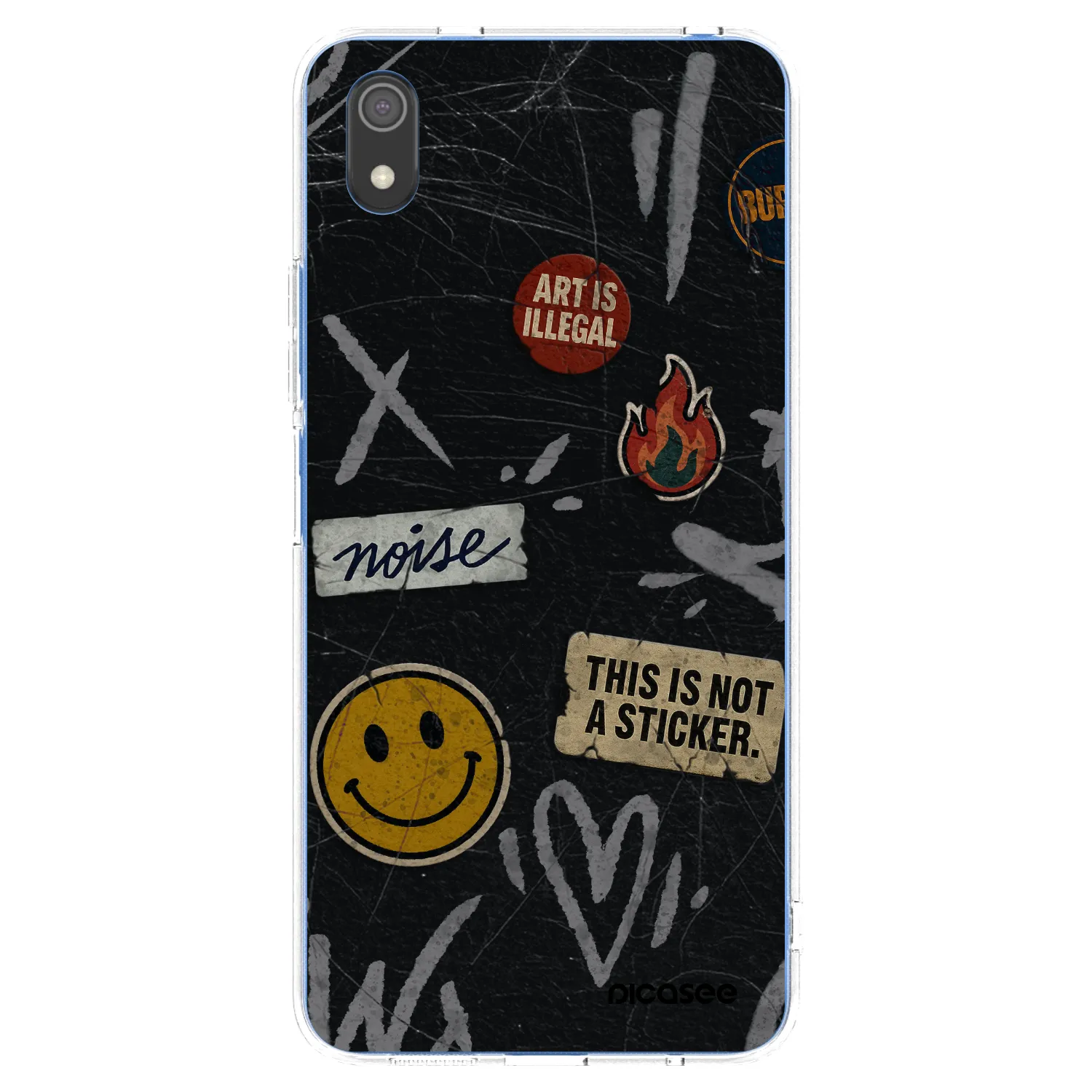 Picasee silikonski prozorni ovitek za Xiaomi Redmi 7A - STICKERS x TAGS