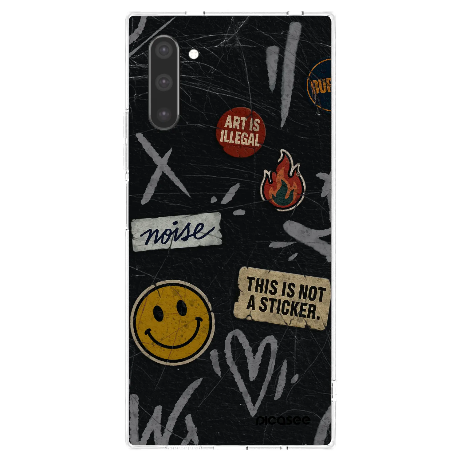 Picasee silikonski prozorni ovitek za Samsung Galaxy Note 10 N970F - STICKERS x TAGS