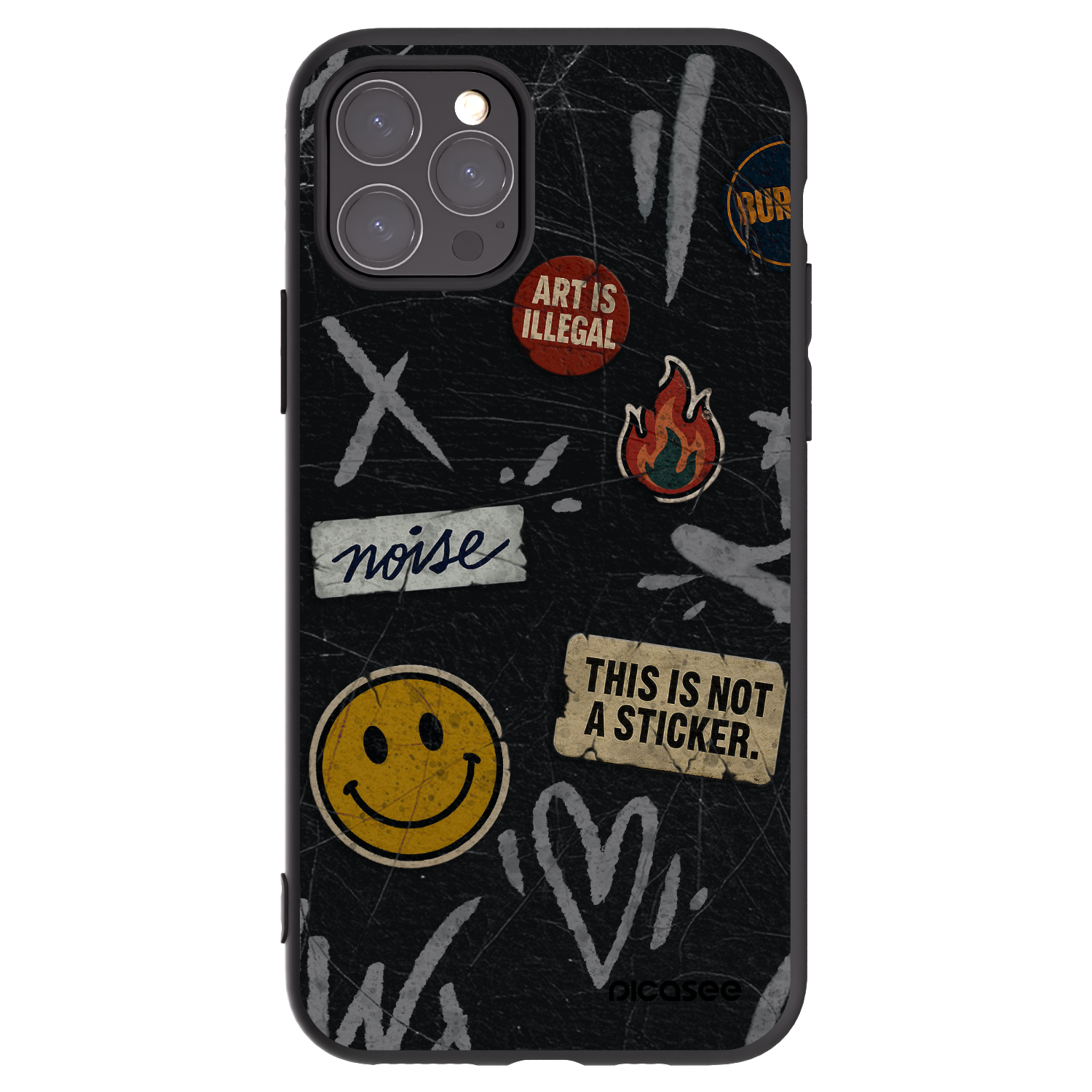 Picasee silikonski črni ovitek za Apple iPhone 11 Pro - STICKERS x TAGS