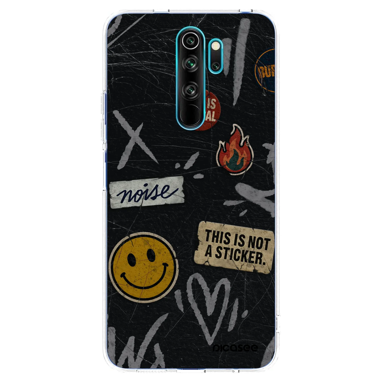 Picasee silikonski prozorni ovitek za Xiaomi Redmi Note 8 Pro - STICKERS x TAGS