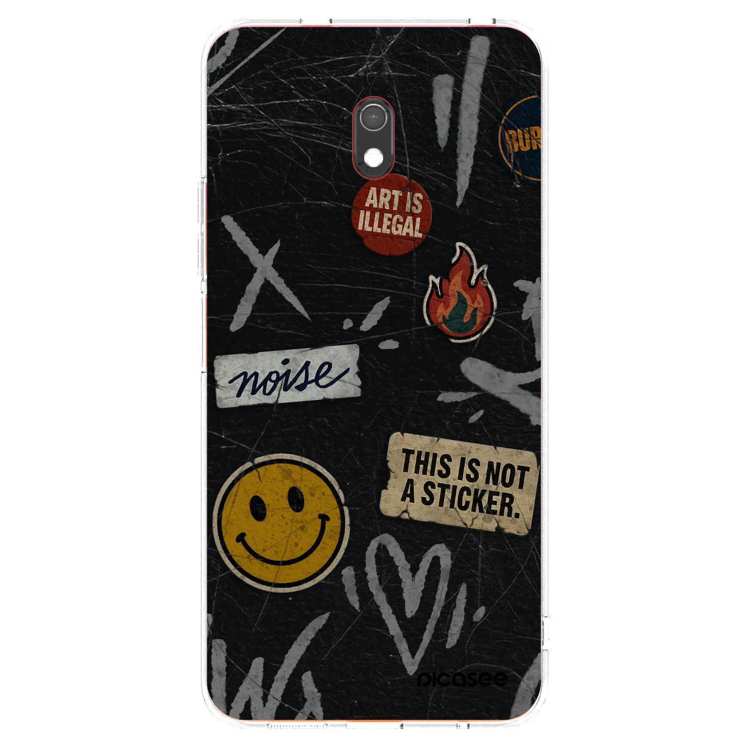 Picasee silikonski prozorni ovitek za Xiaomi Redmi 8A - STICKERS x TAGS