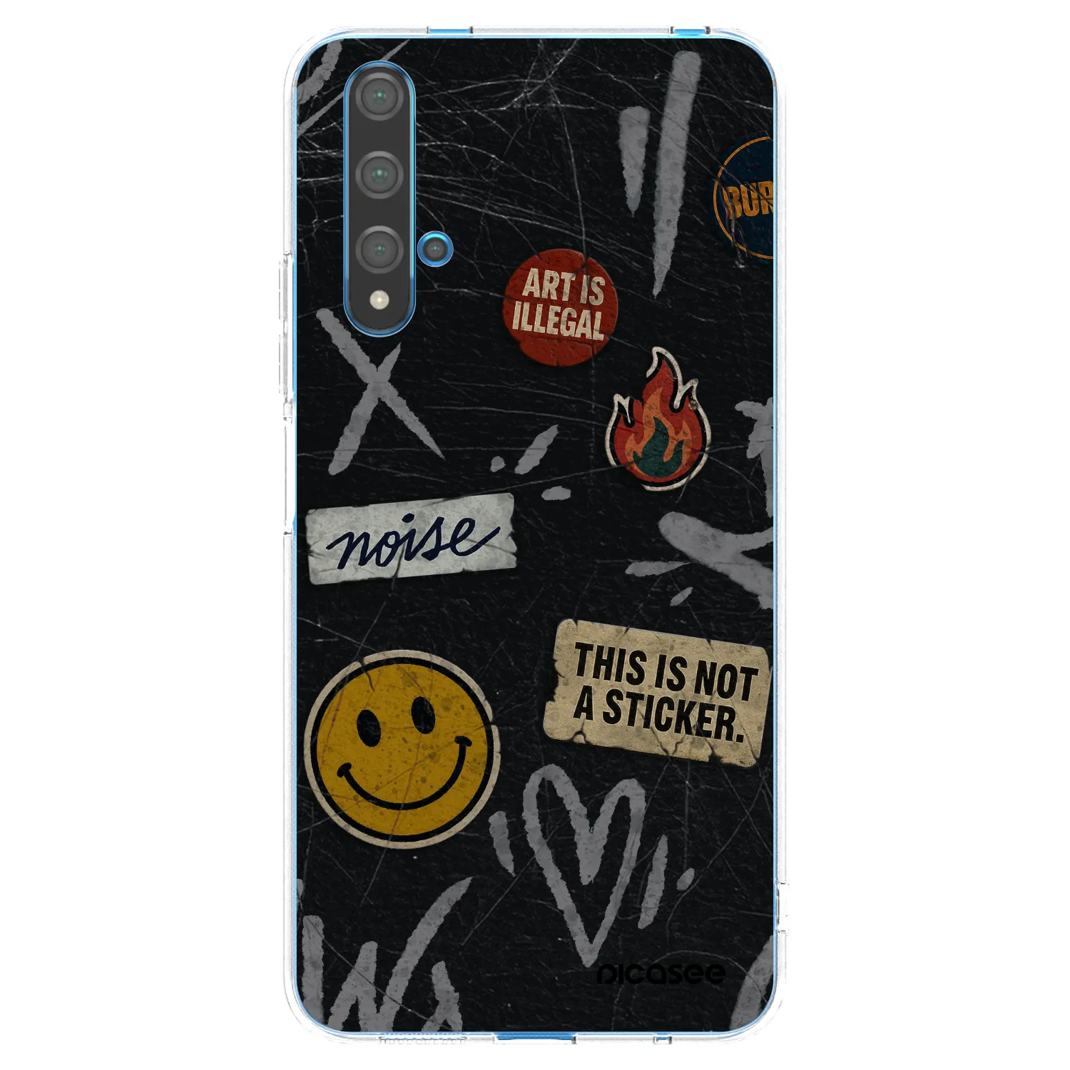 Picasee silikonski prozorni ovitek za Huawei Nova 5T - STICKERS x TAGS