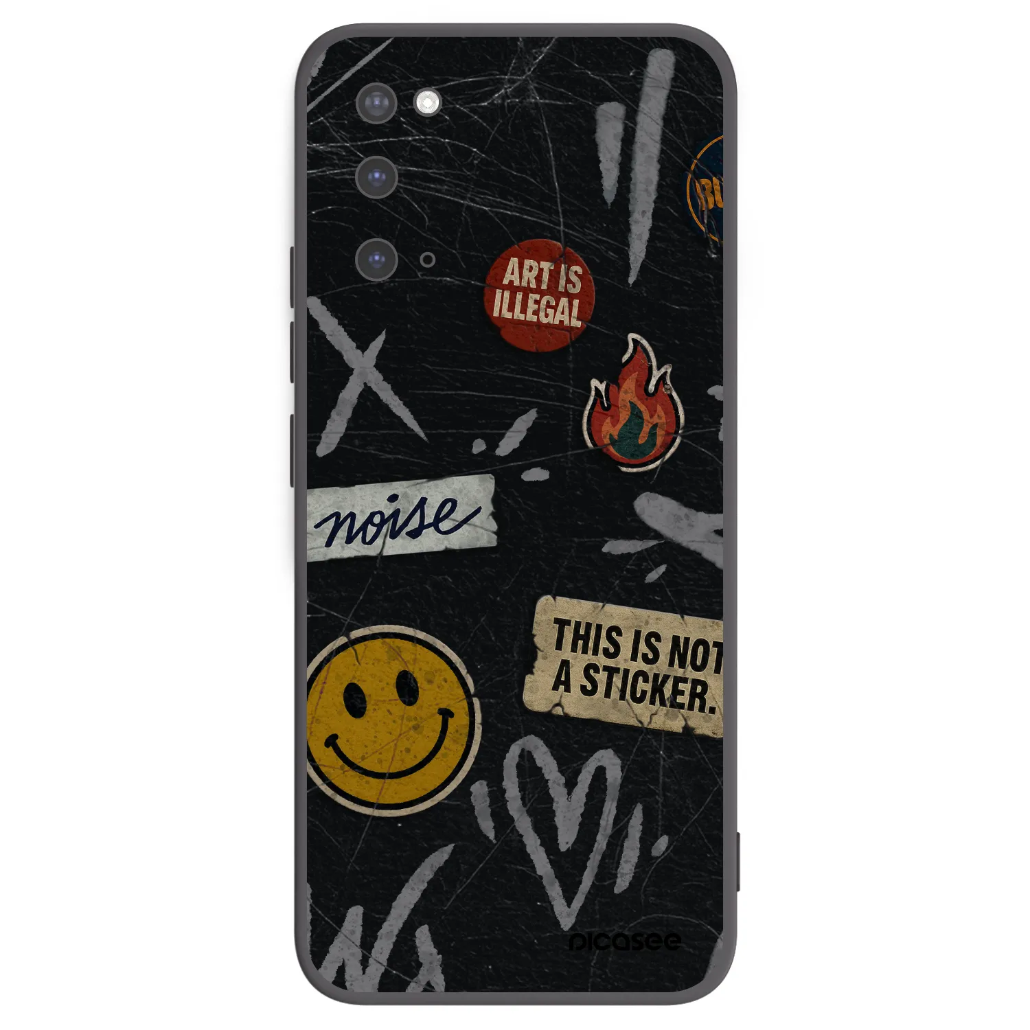 Picasee silikonski črni ovitek za Samsung Galaxy S20 G980F - STICKERS x TAGS