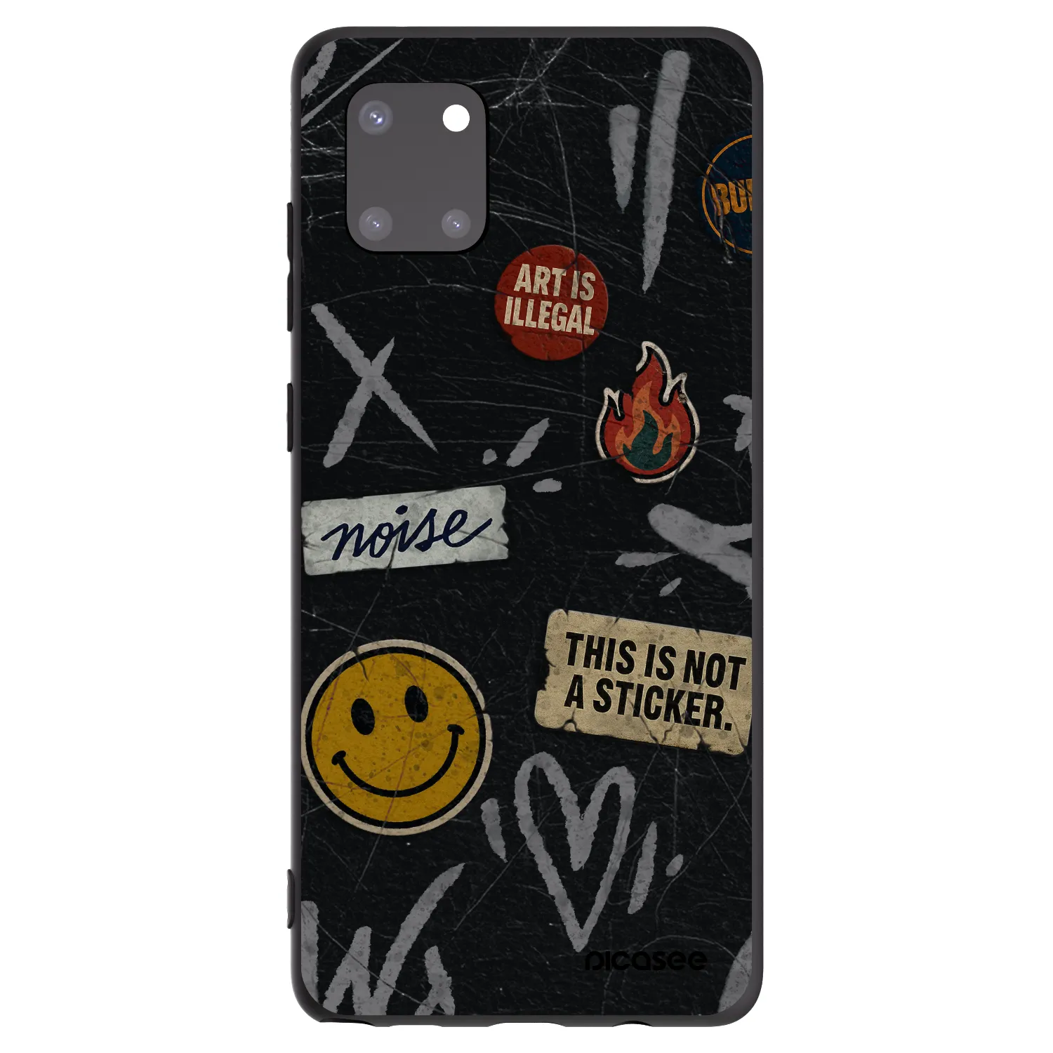 Picasee silikonski črni ovitek za Samsung Galaxy Note 10 Lite N770F - STICKERS x TAGS