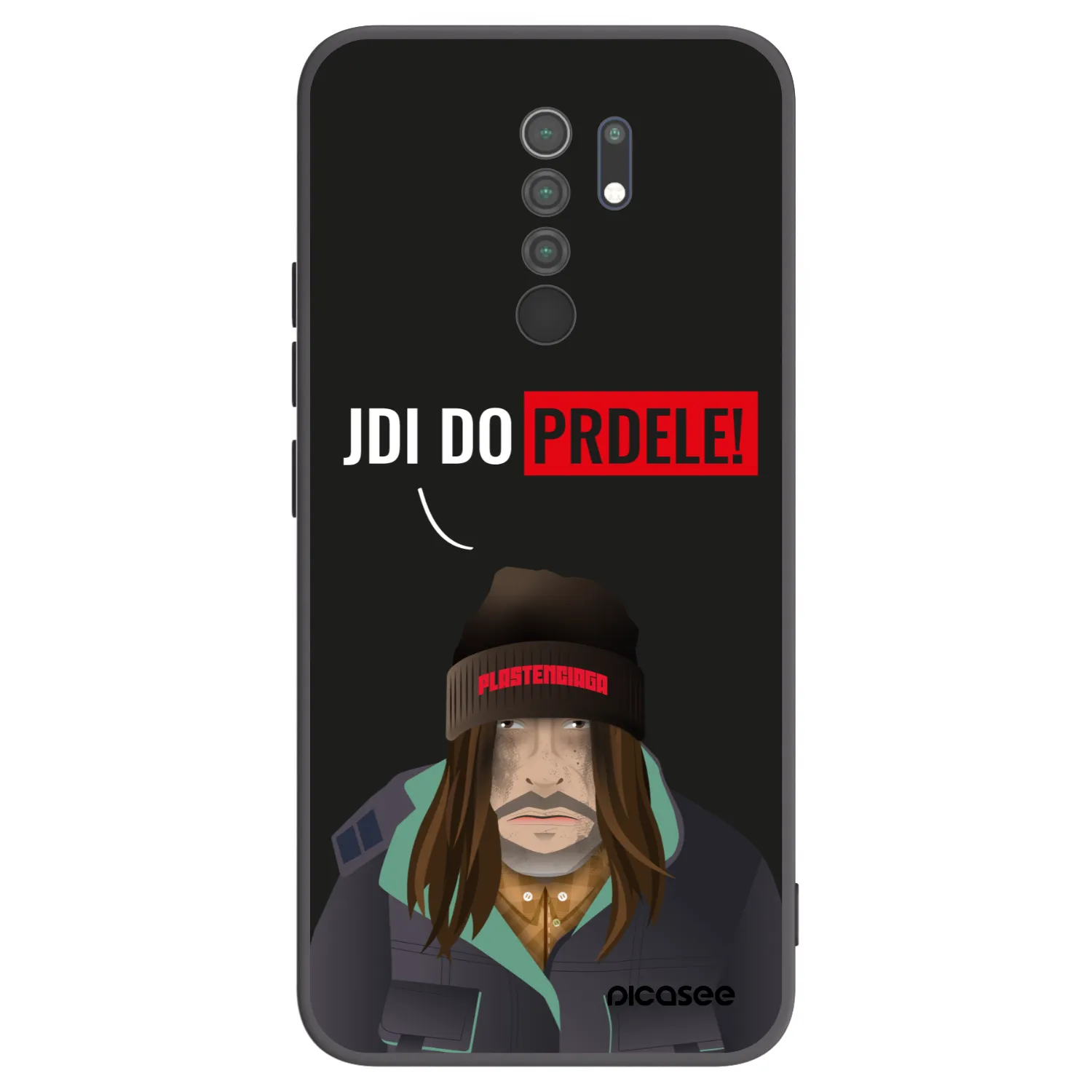 Picasee silikonski črni ovitek za Xiaomi Redmi 9 - Bezďák