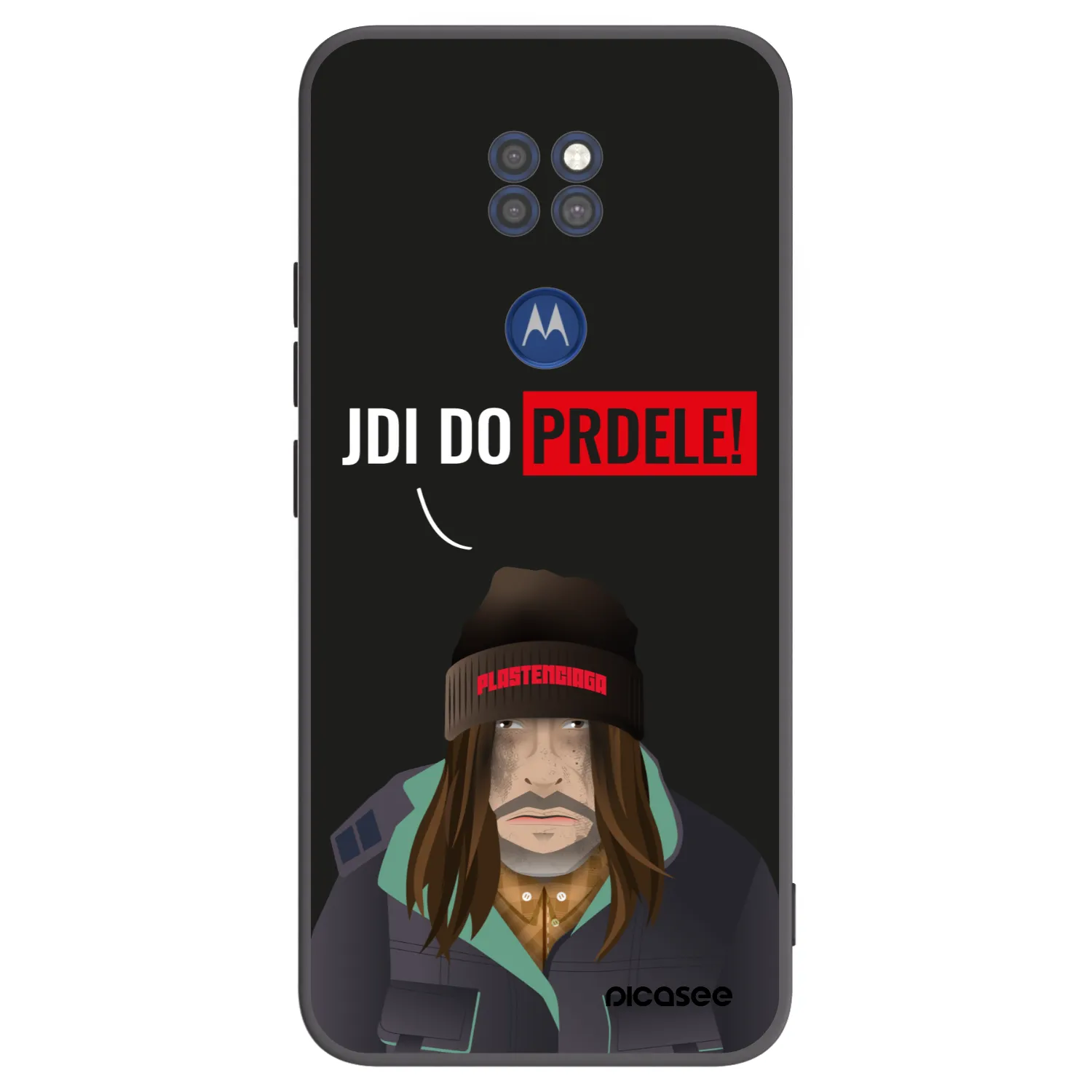 Picasee silikonski črni ovitek za Motorola Moto G9 Play - Bezďák