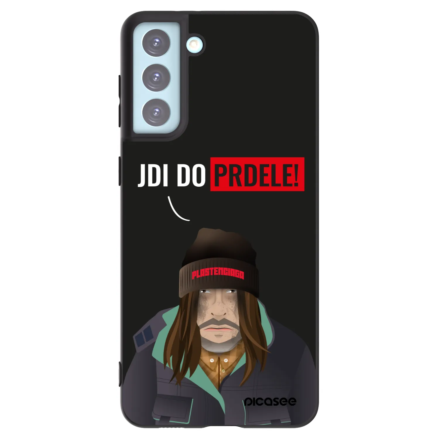 Picasee silikonski črni ovitek za Samsung Galaxy S21+ 5G G996F - Bezďák