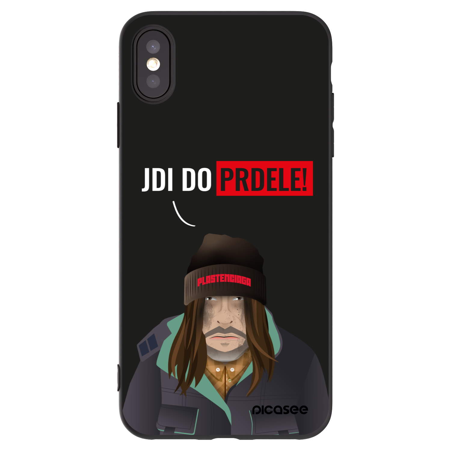Picasee silikonski črni ovitek za Apple iPhone XS Max - Bezďák