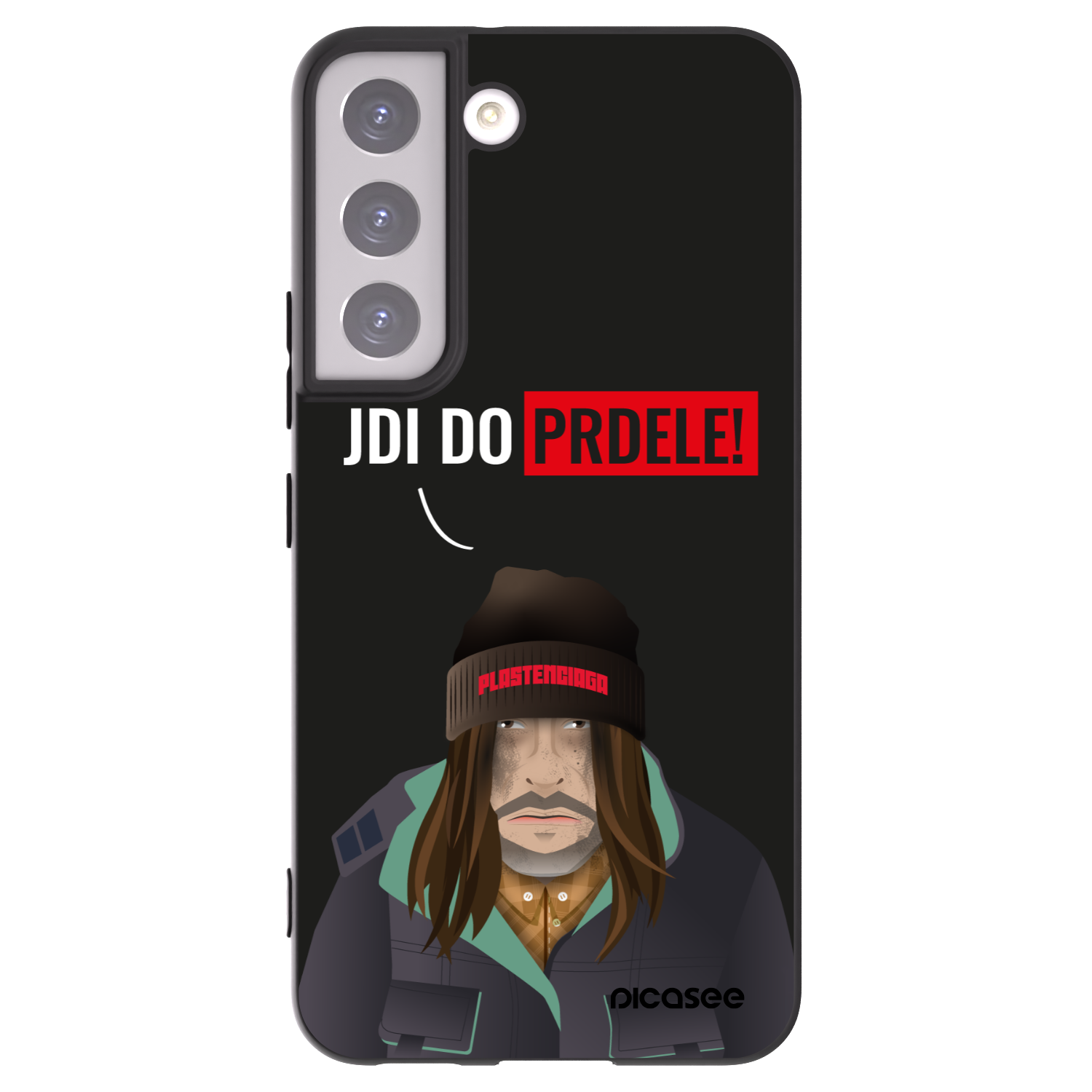 Picasee silikonski črni ovitek za Samsung Galaxy S22 5G - Bezďák