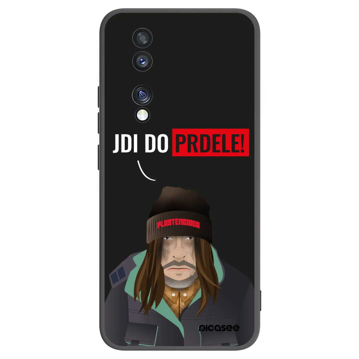 Picasee silikonski črni ovitek za Honor 70 - Bezďák