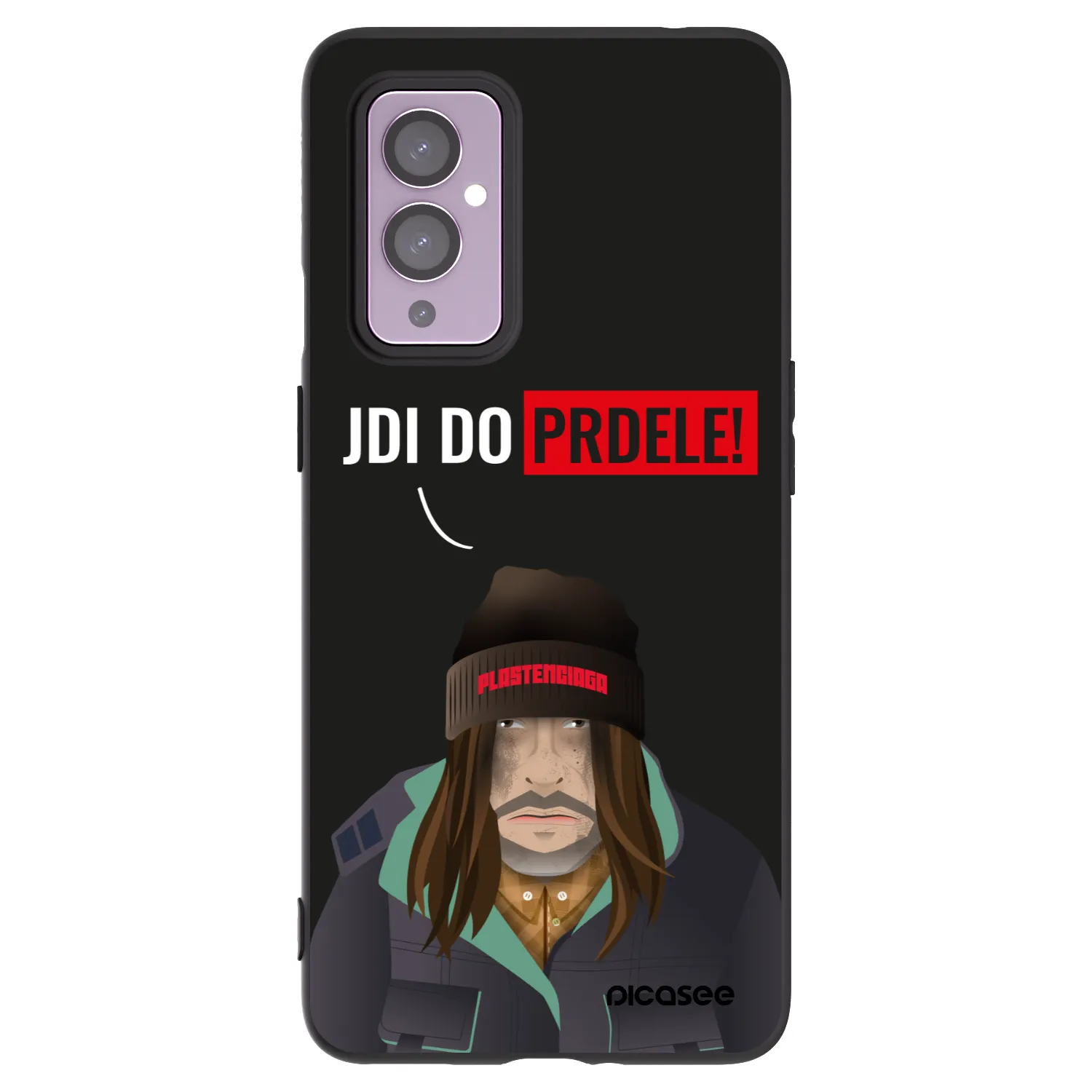 Picasee silikonski črni ovitek za OnePlus 9 - Bezďák