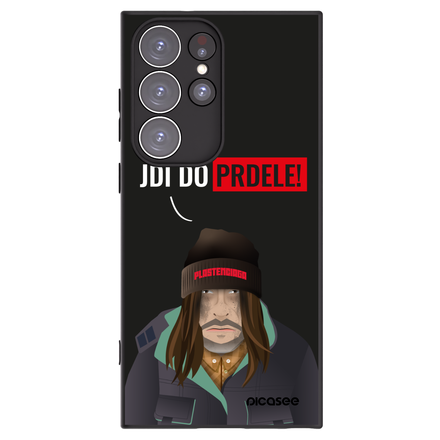 Picasee silikonski črni ovitek za Samsung Galaxy S23 Ultra 5G - Bezďák