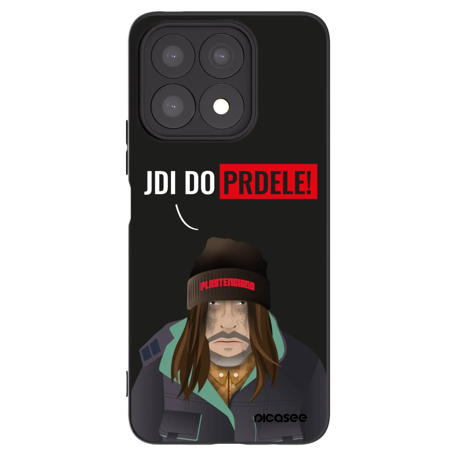 Picasee silikonski črni ovitek za Honor X8a - Bezďák