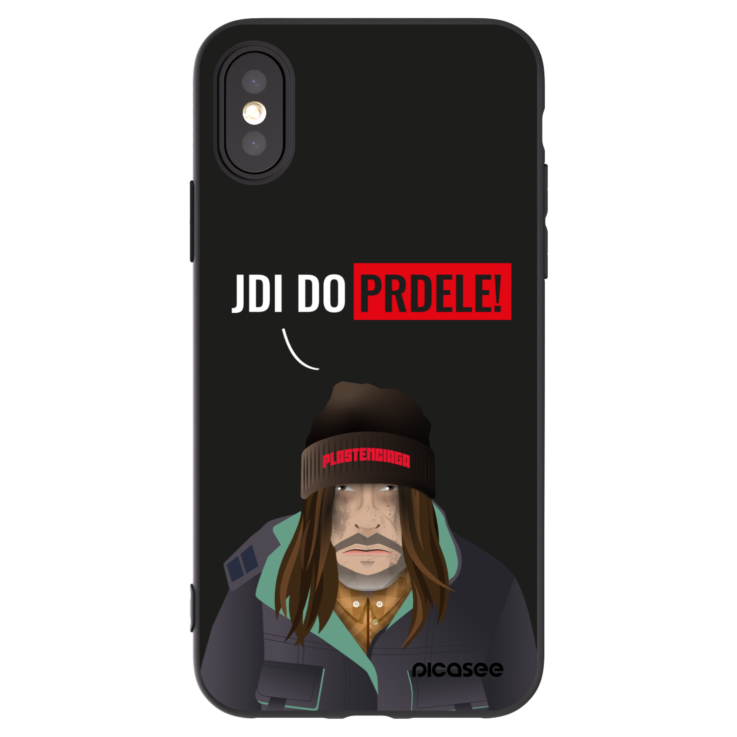 Picasee silikonski črni ovitek za Apple iPhone X/XS - Bezďák