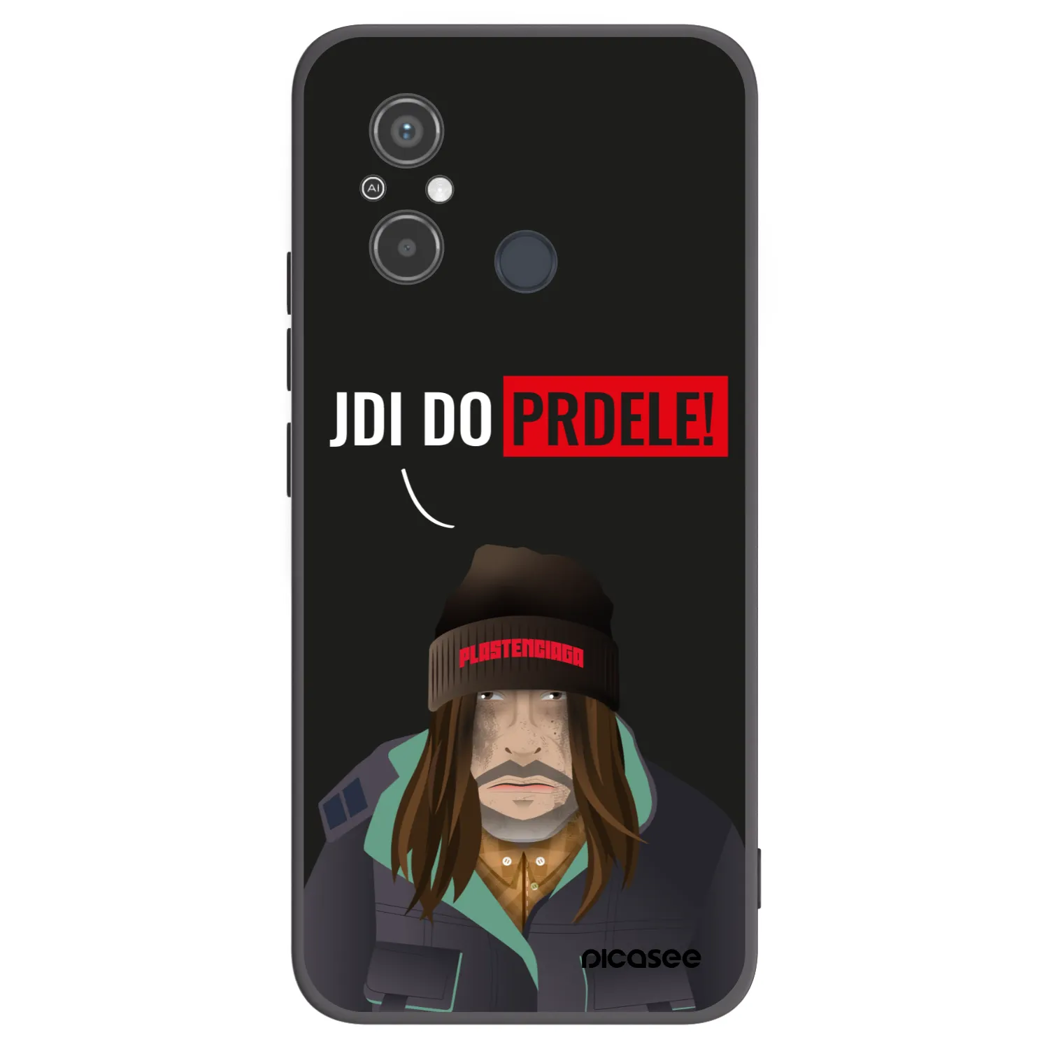 Picasee silikonski črni ovitek za Xiaomi Redmi 12C - Bezďák