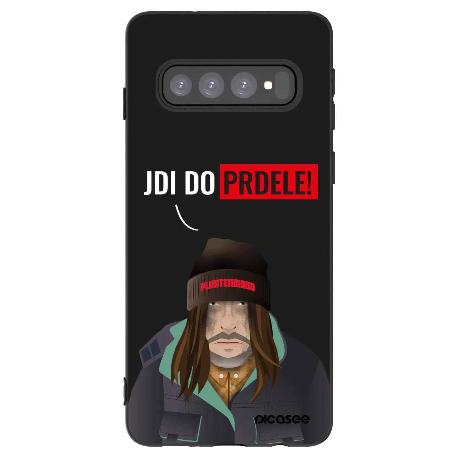 Picasee silikonski črni ovitek za Samsung Galaxy S10 G973 - Bezďák