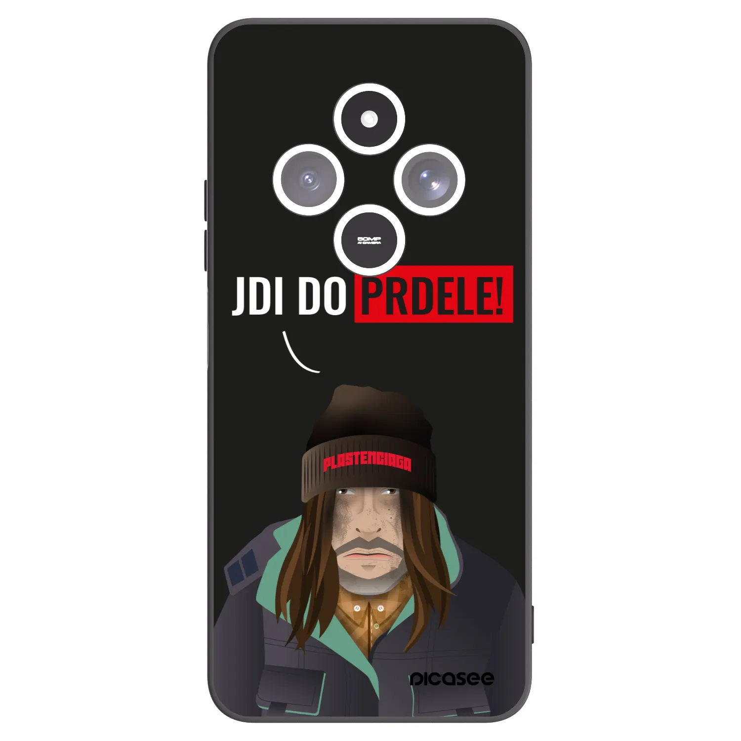 Picasee silikonski črni ovitek za Xiaomi Redmi 14C - Bezďák