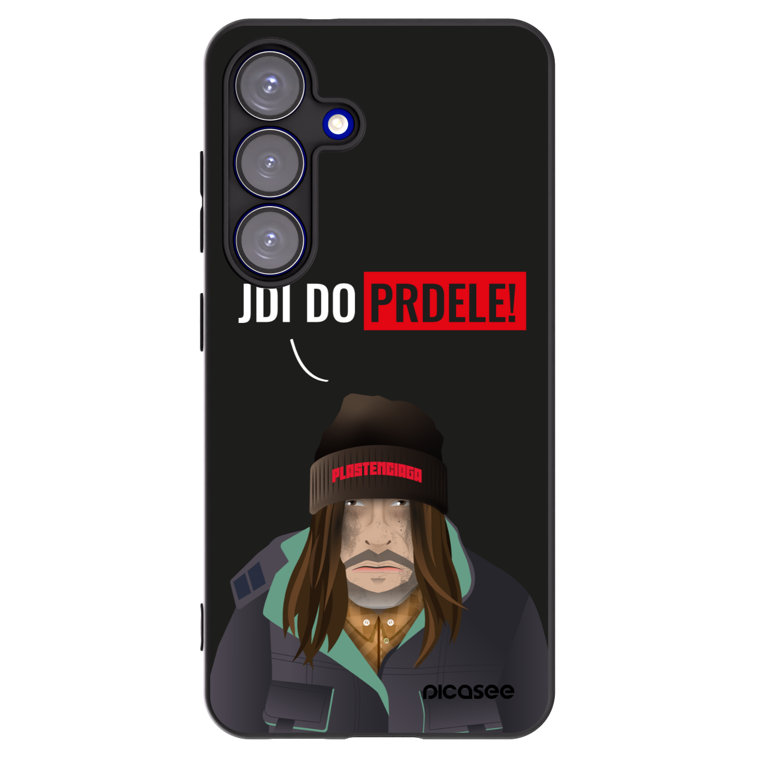 Picasee silikonski črni ovitek za Samsung Galaxy S25 5G - Bezďák