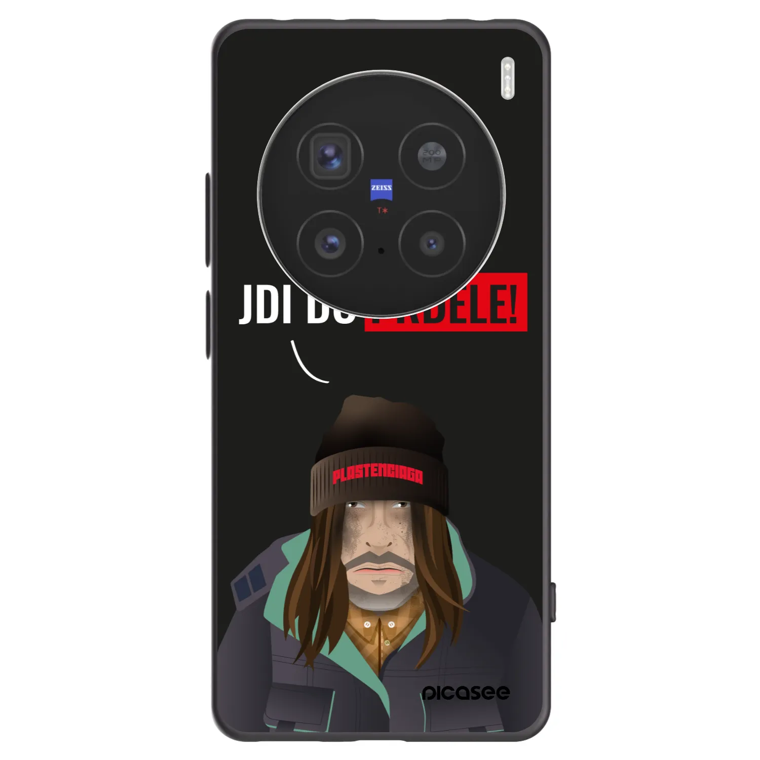 Picasee silikonski črni ovitek za Vivo X200 Pro - Bezďák