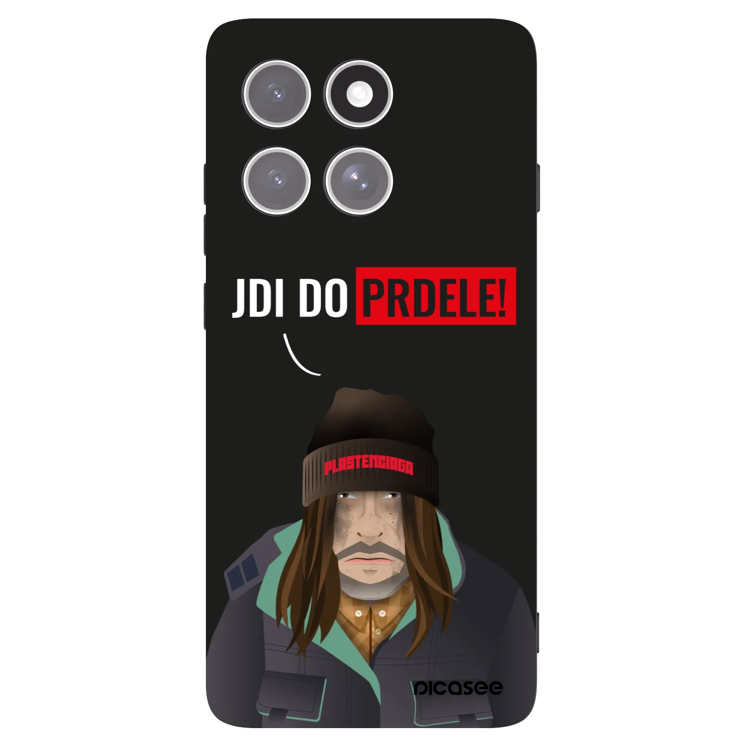 Picasee silikonski črni ovitek za Motorola Edge 60 Pro - Bezďák