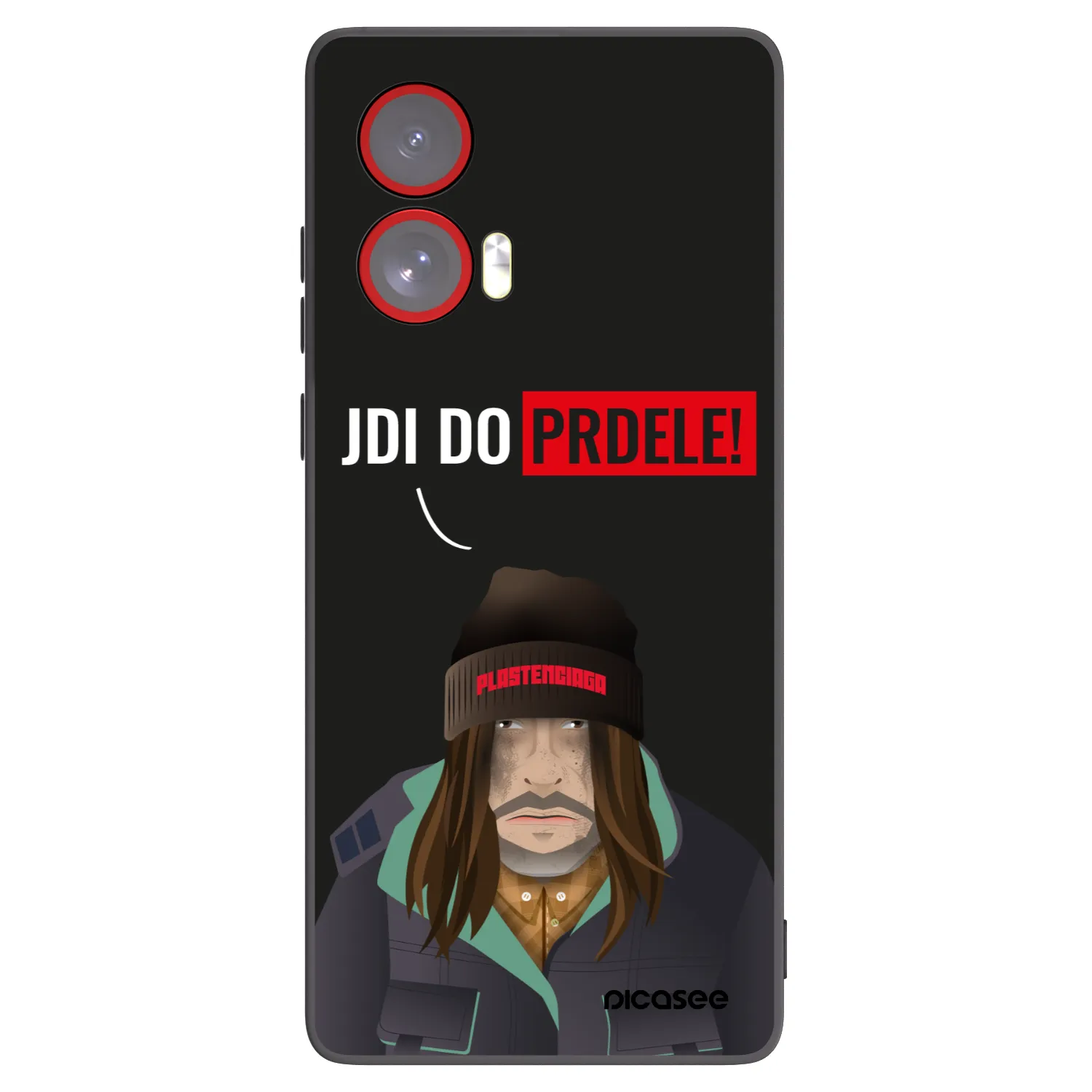Picasee silikonski črni ovitek za Motorola Edge 50 Fusion - Bezďák
