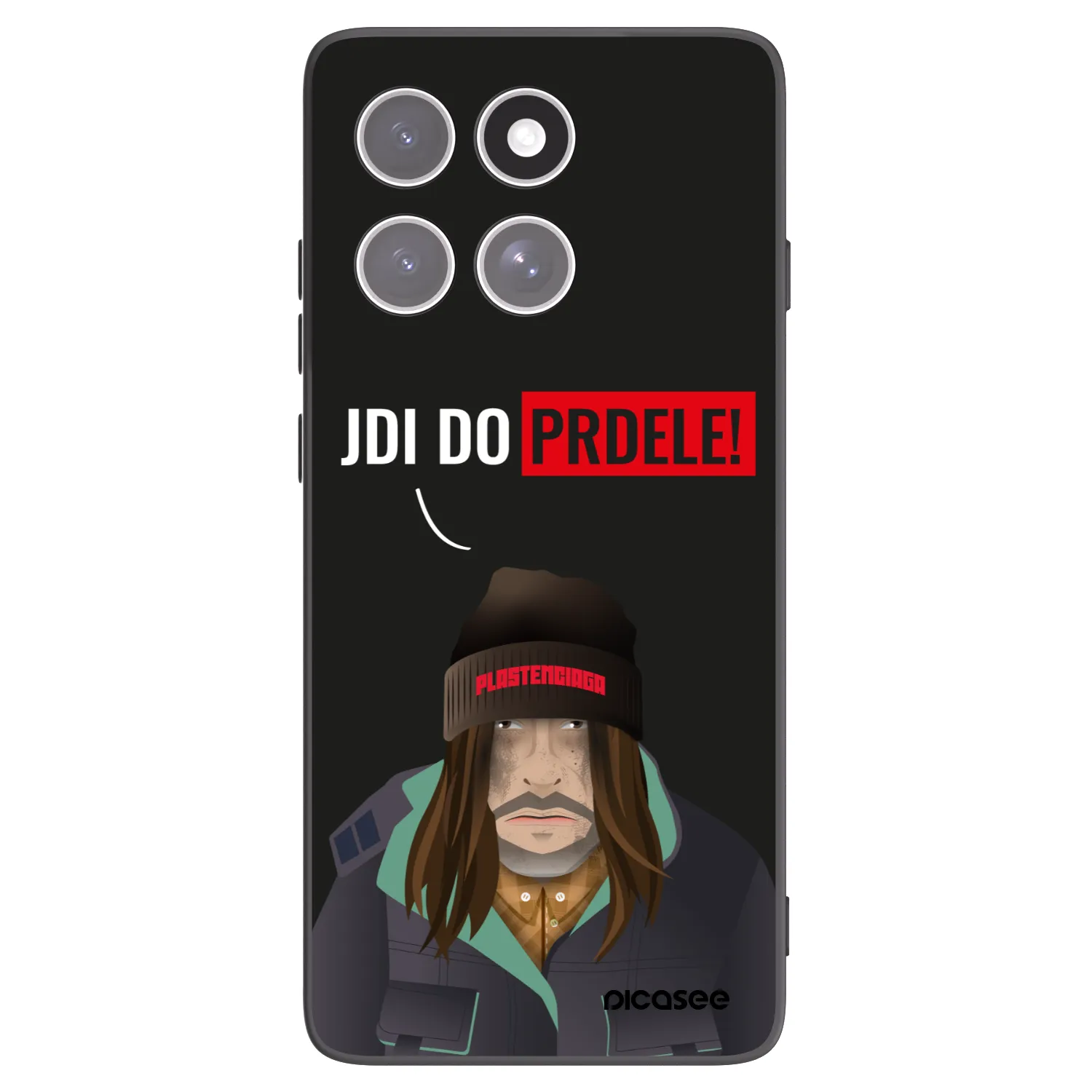 Picasee silikonski črni ovitek za Motorola Edge 60 Fusion - Bezďák