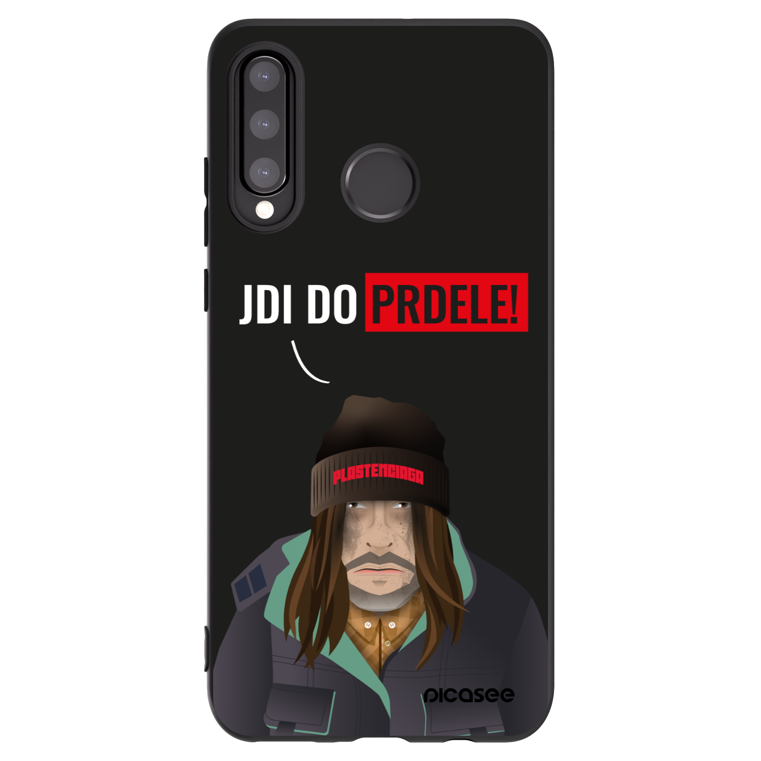 Picasee silikonski črni ovitek za Huawei P30 Lite - Bezďák