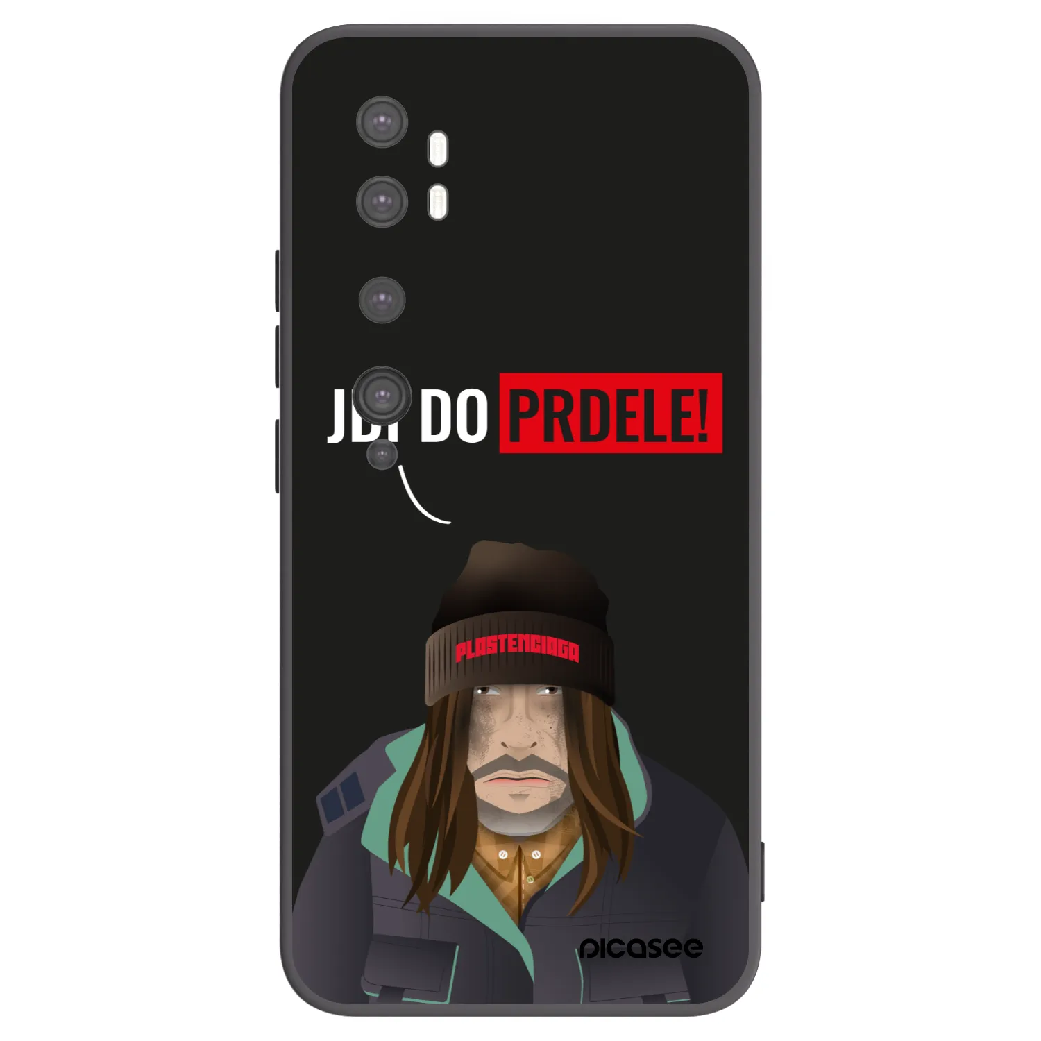 Picasee silikonski črni ovitek za Xiaomi Mi Note 10 (Pro) - Bezďák