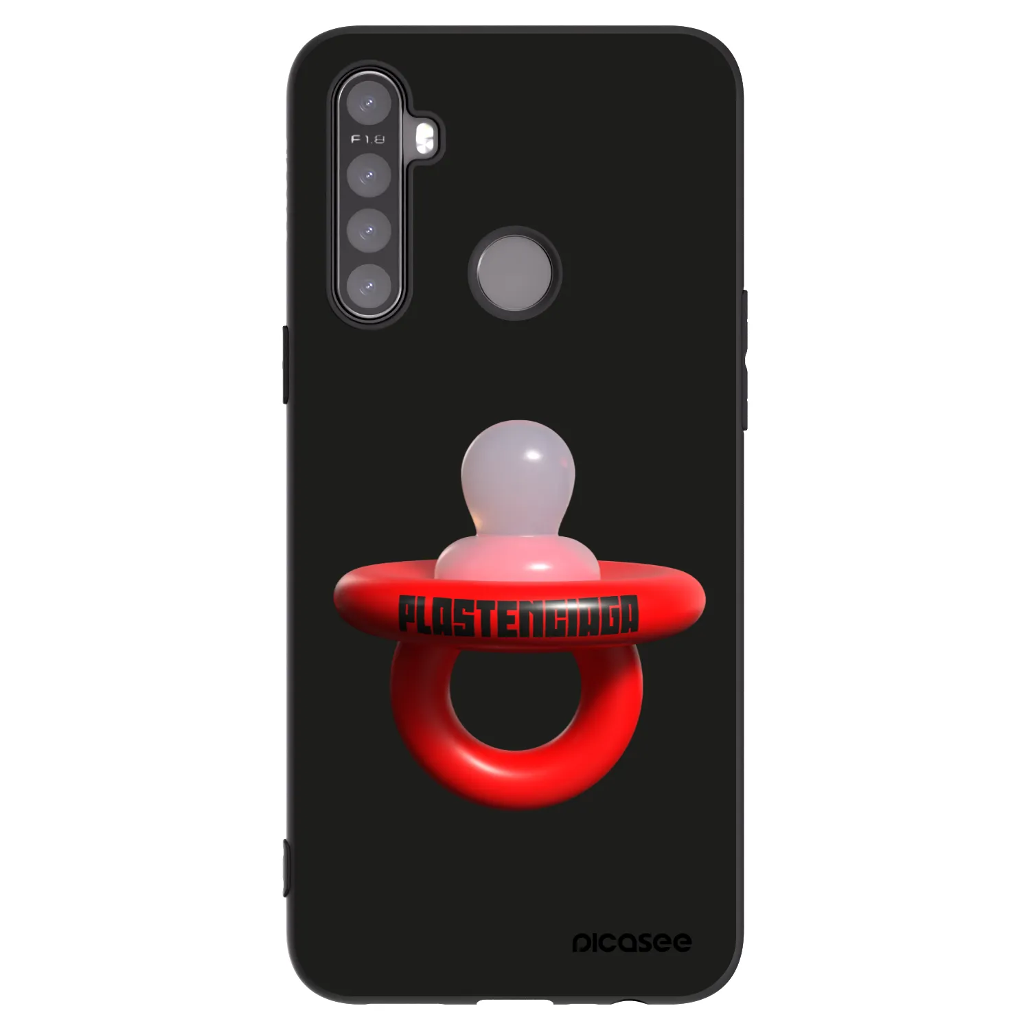 Picasee silikonski črni ovitek za Realme 5 - Le Dudel