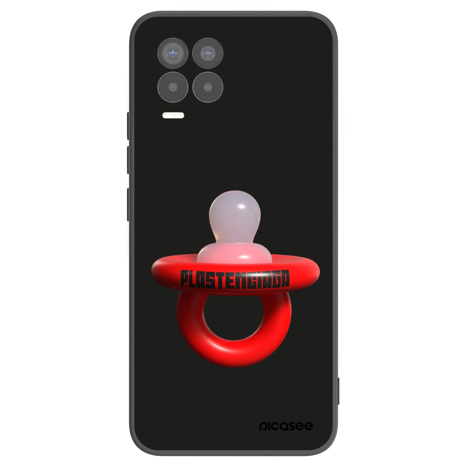 Picasee silikonski črni ovitek za Realme 8 4G - Le Dudel