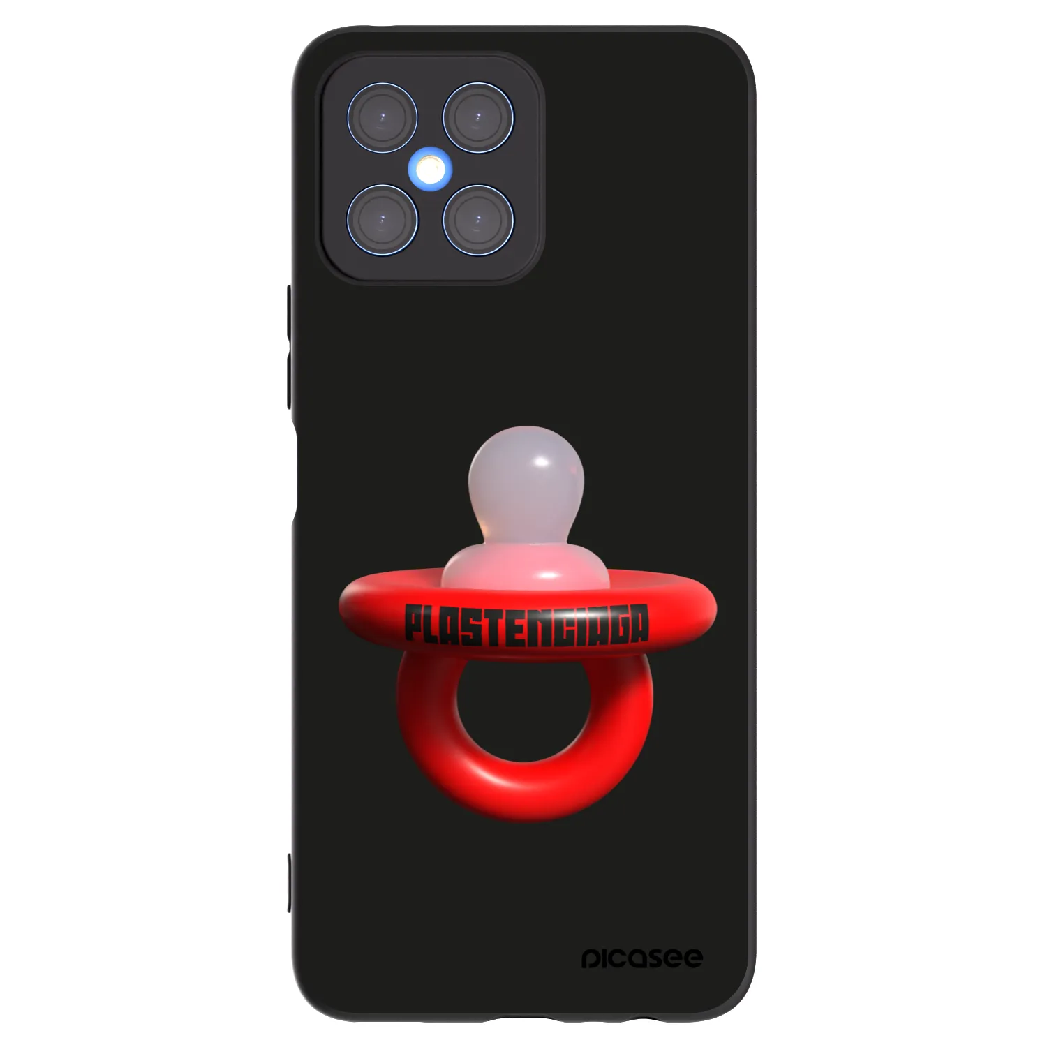Picasee silikonski črni ovitek za Honor X8 4G - Le Dudel