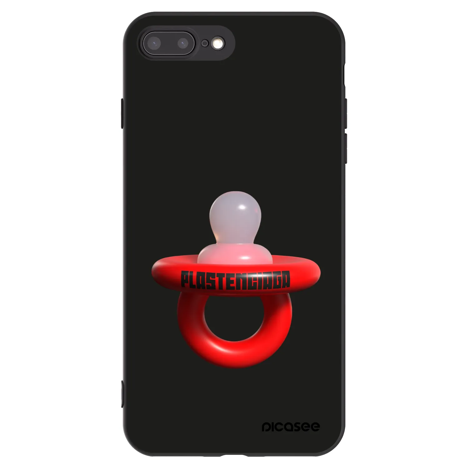 Picasee silikonski črni ovitek za Apple iPhone 8 Plus - Le Dudel