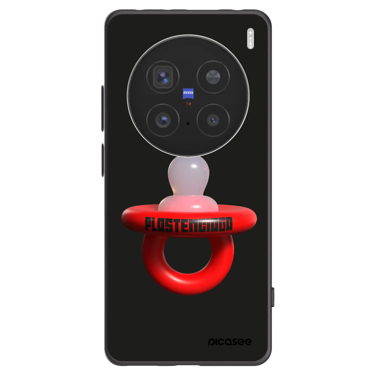 Picasee silikonski črni ovitek za Vivo X200 Pro - Le Dudel