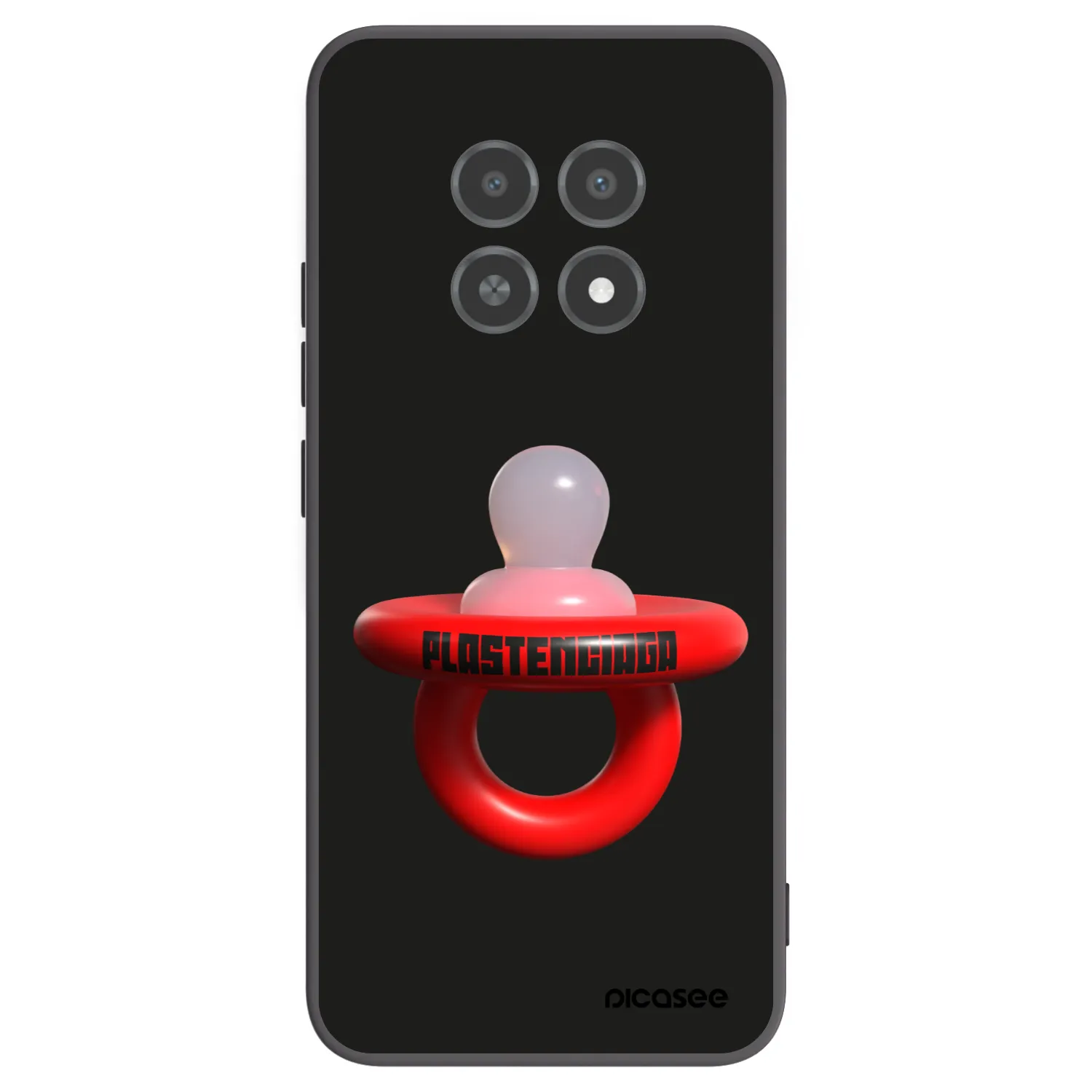 Picasee silikonski črni ovitek za Realme 12X - Le Dudel