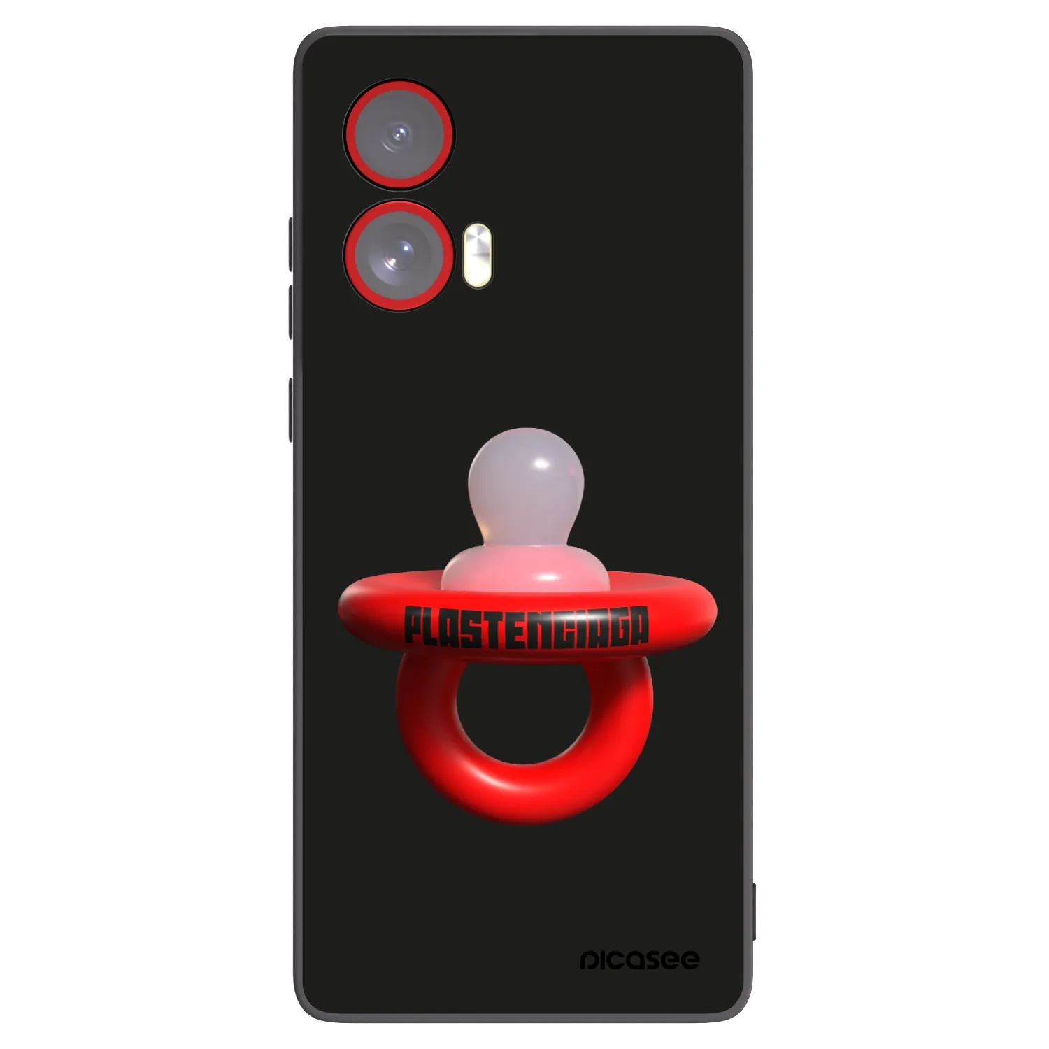 Picasee silikonski črni ovitek za Motorola Edge 50 Fusion - Le Dudel