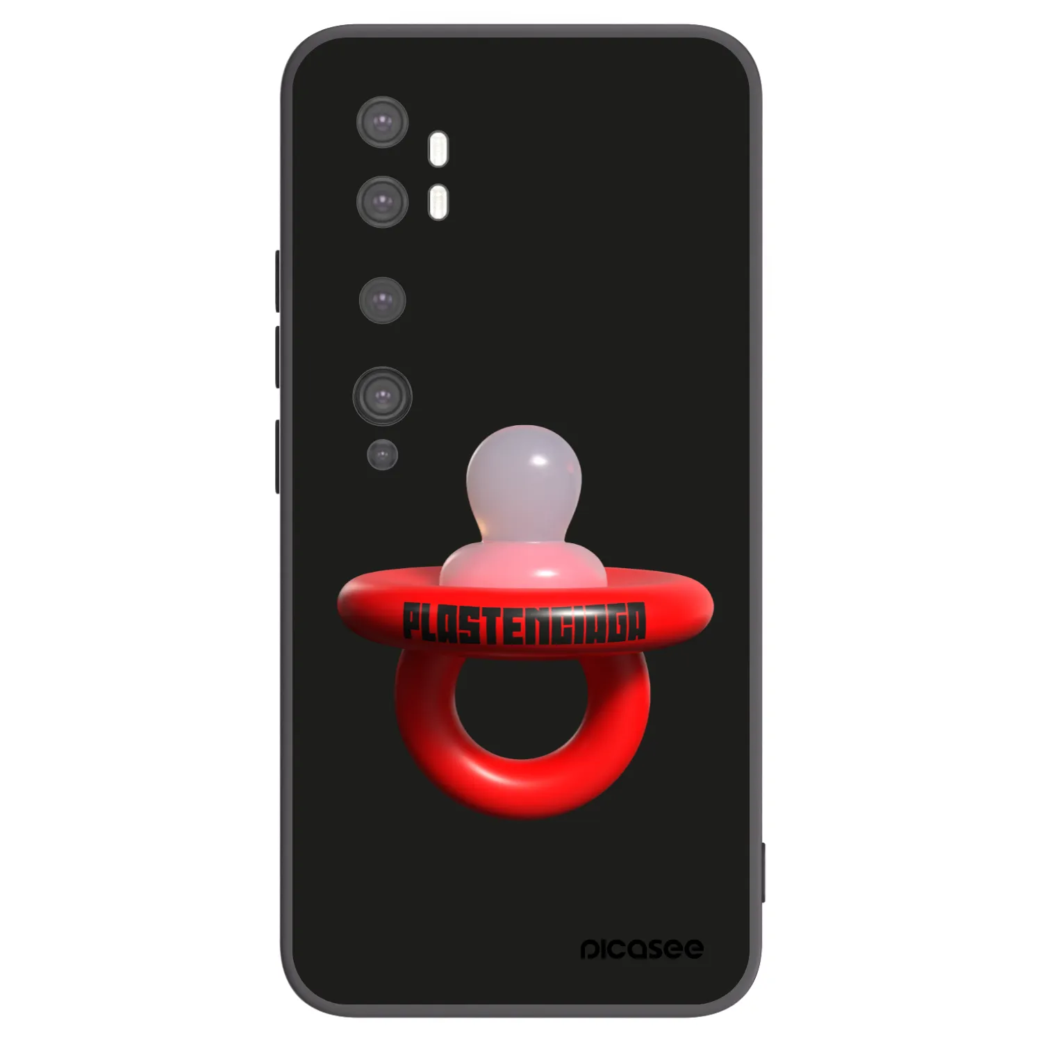 Picasee silikonski črni ovitek za Xiaomi Mi Note 10 (Pro) - Le Dudel