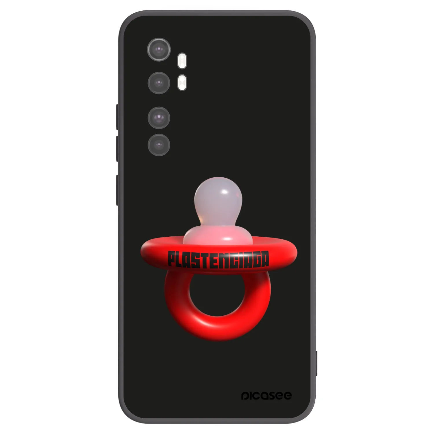 Picasee silikonski črni ovitek za Xiaomi Mi Note 10 Lite - Le Dudel