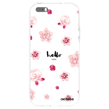 Picasee silikonski prozorni ovitek za Apple iPhone 5/5S/SE - Hello there