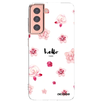 Picasee silikonski prozorni ovitek za Samsung Galaxy S21 5G G991B - Hello there