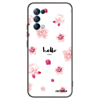 Picasee silikonski črni ovitek za OPPO Reno 5 5G - Hello there