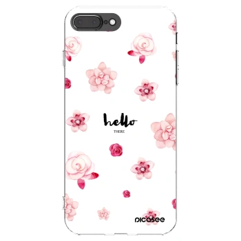 Picasee silikonski prozorni ovitek za Apple iPhone 8 Plus - Hello there