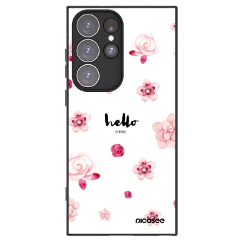 Picasee silikonski črni ovitek za Samsung Galaxy S23 Ultra 5G - Hello there