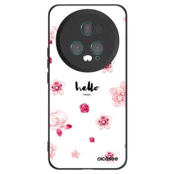 Picasee silikonski črni ovitek za Honor Magic5 Pro - Hello there