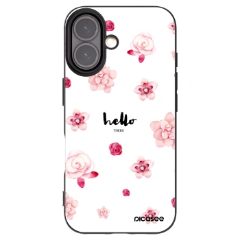 Picasee silikonski črni ovitek za Apple iPhone 16 - Hello there