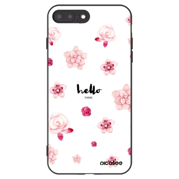 Picasee silikonski črni ovitek za Apple iPhone 8 Plus - Hello there