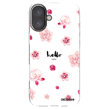 Picasee silikonski prozorni ovitek za Apple iPhone 16 Plus - Hello there