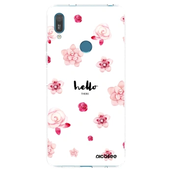 Picasee silikonski prozorni ovitek za Huawei Y7 2019 - Hello there