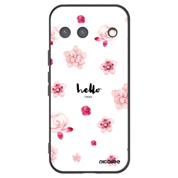 Picasee silikonski črni ovitek za Google Pixel 9 - Hello there